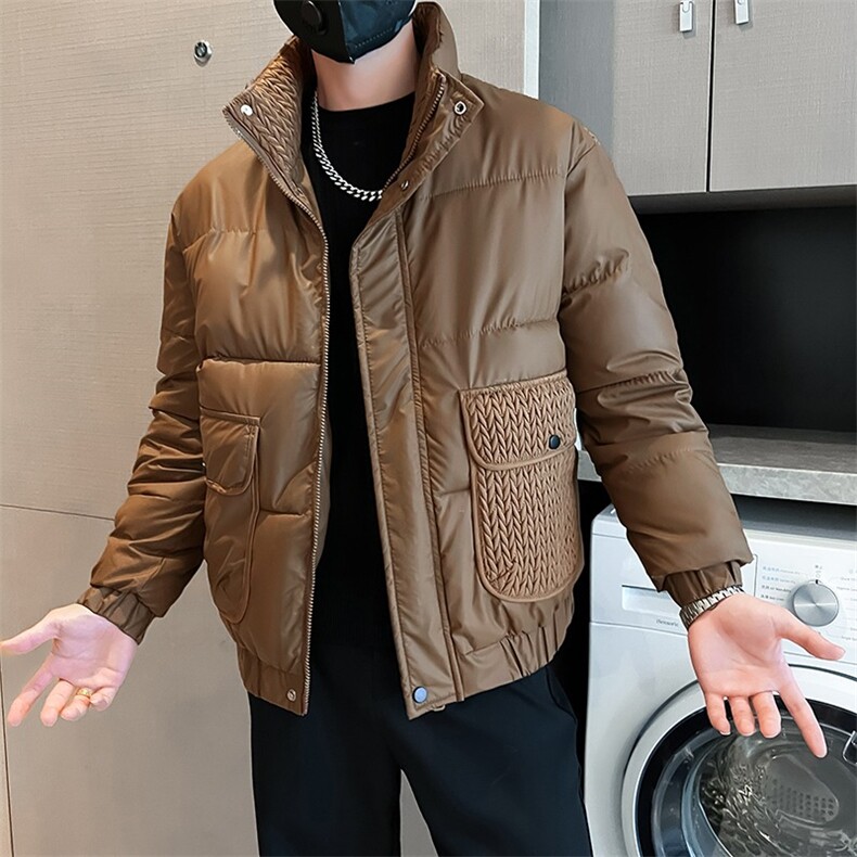 秋冬新款潮流男士棉衣防寒上衣外套休闲商务轻奢棉衣,男装棉衣,星座1013