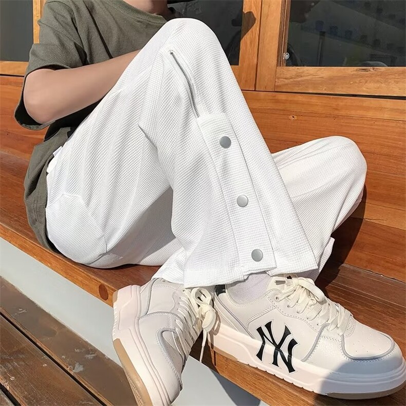 长裤宽松型潮春季文艺潮流青春流行男休闲裤新款纯色直筒时尚潮牌,男装休闲裤,四季星座218-1