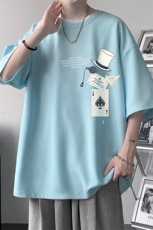 华夫格t恤男短袖男大码五分袖大皂风HT73373-P22，男装T恤，电商A040