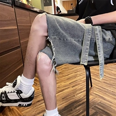 气质牛仔裤男时尚都市新款潮流五分夏季牛仔裤DNK211-P40，男装牛仔裤，星座1109-3
