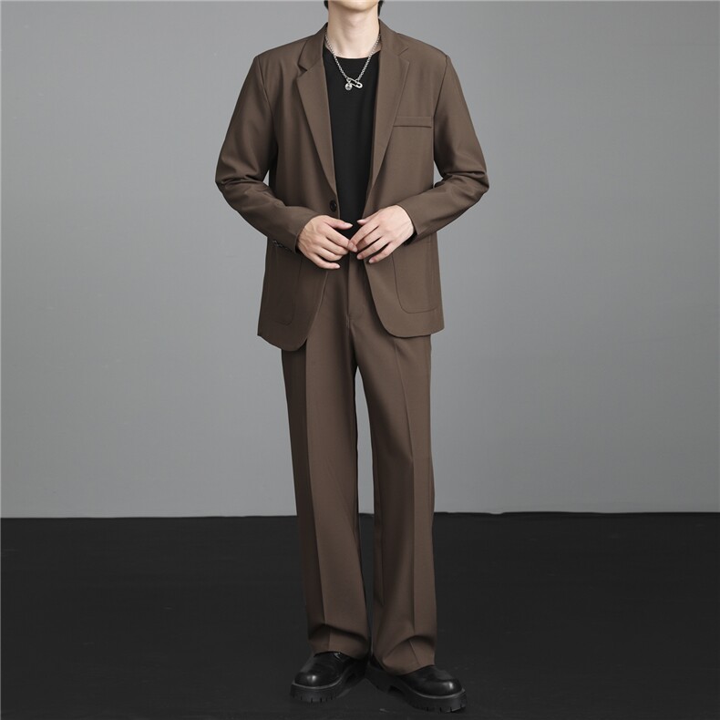 西服两件套装男春秋修身青年帅气男士休闲西装韩版小西服外套,男装西服,星座410-7