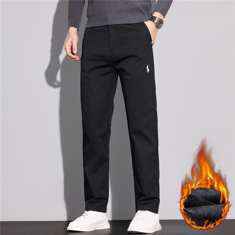 秋冬季男士加绒厚款刺绣休闲裤百搭时尚西裤青年保暖休闲裤外贸，男装西裤，星座224-1