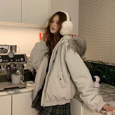 棉衣女2025新款冬季加绒加厚时尚棉袄小个子短款保暖好看棉服外套，男装棉衣，星座506A