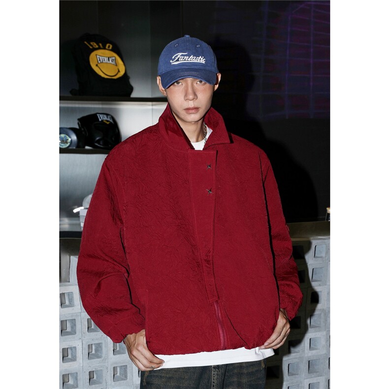 春秋夹克肌理感外套美式拼接上衣大码夹克潮1016-1JK79P90K118,男装夹克,星座1016-1（原电商B408-1）