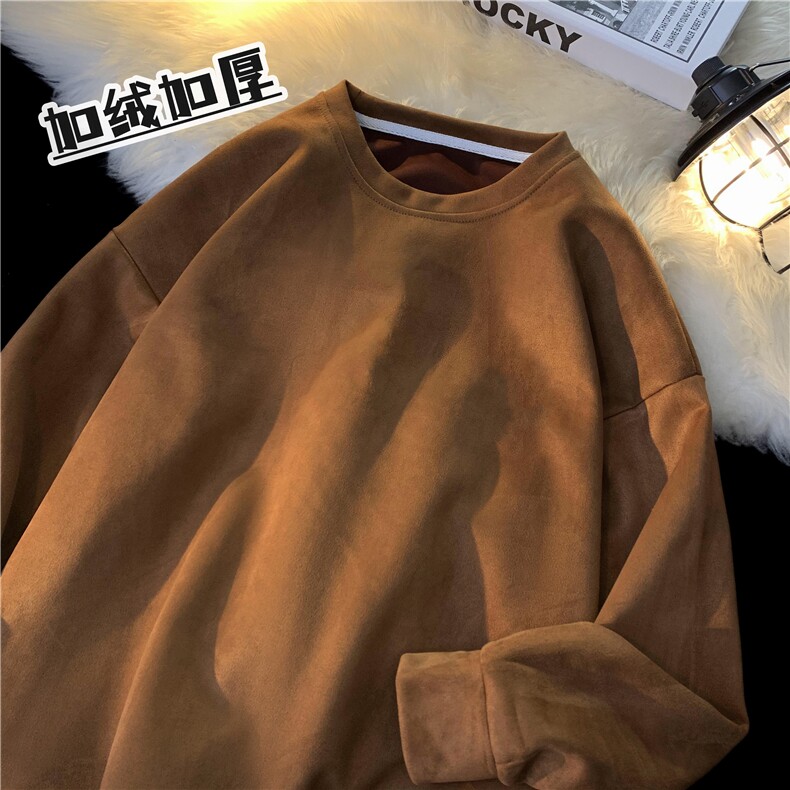 XZ222-1/CT333/P25/控38/加绒P40/控58 重磅麂皮绒多色长T卫衣图片