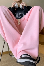 8XL-M特大码运动裤秋季宽松运动裤阔腿拖地裤休闲情侣裤K934P40，男装休闲裤，电商D206-1