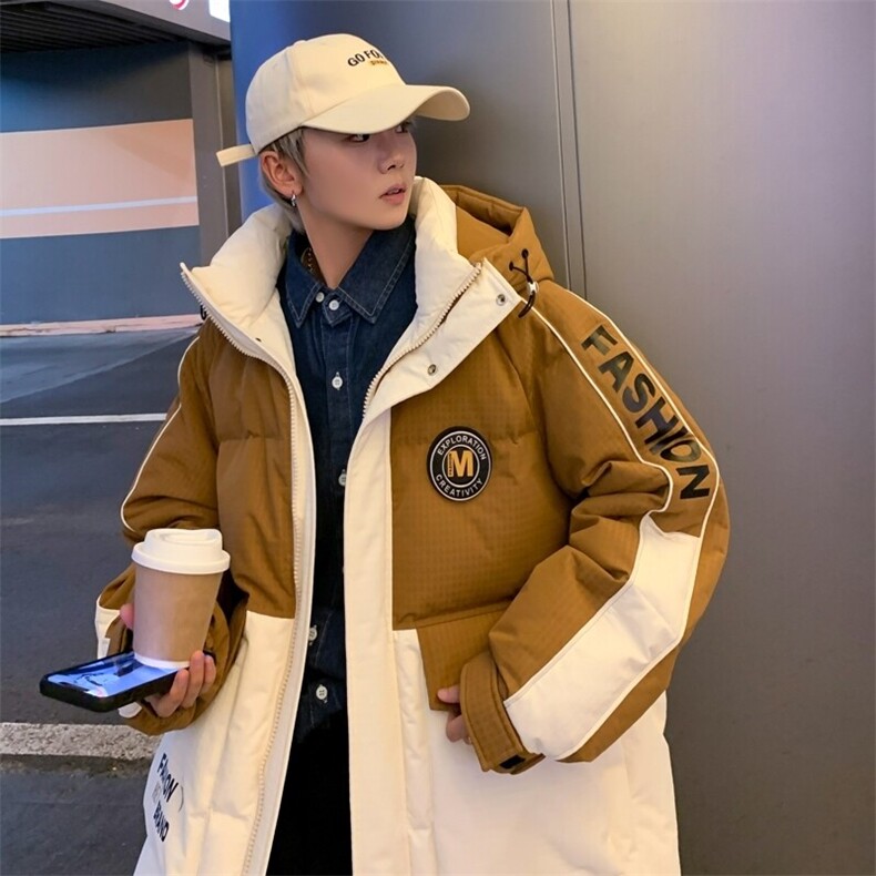 79003-P235控328标90绒子连帽羽绒服男士冬季潮牌帅气保暖外套,男装羽绒服,电商D310B