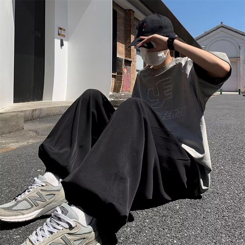 美式运动裤子男女痞帅大码休闲阔腿哈伦裤vibe束脚灯笼萝卜卫裤,男装休闲裤,星座601-2
