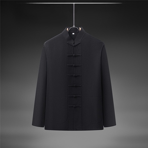 春秋季风纯棉纯色长袖立领唐装中式汉服DF880-P55图片