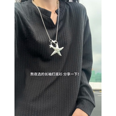 XZ809A/VL01/特P14深度库存量大可谈美式V领肌理感百搭长T卫衣，男装卫衣，星座809A(原222-1)