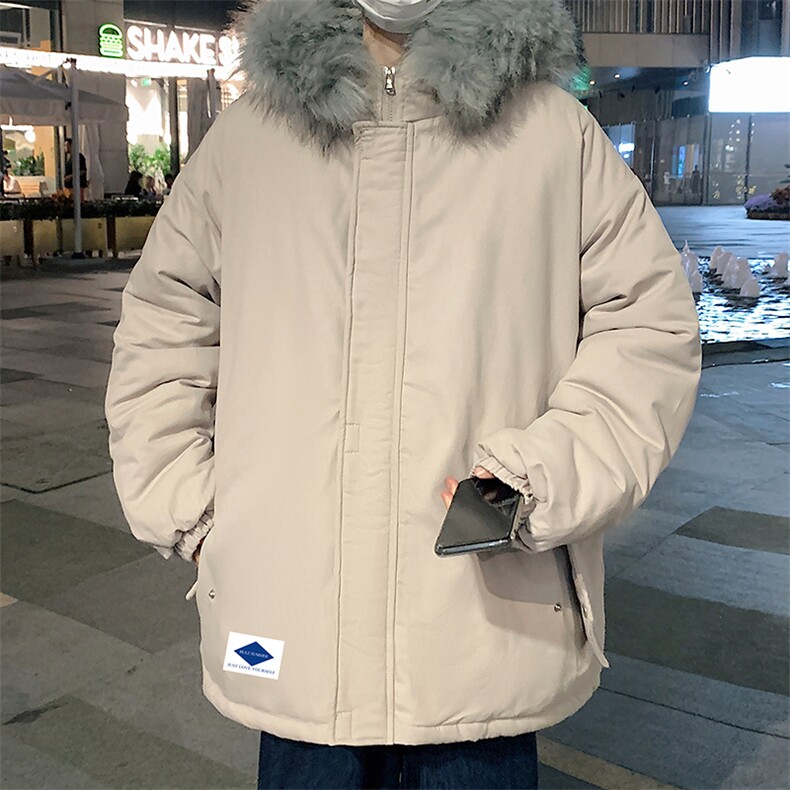 MM48061-P130 冬季大毛领棉衣男士大码加厚棉袄男棉服图片