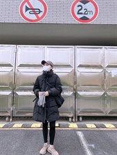 重工加厚立领长款羽绒服，女装羽绒服，驿谷