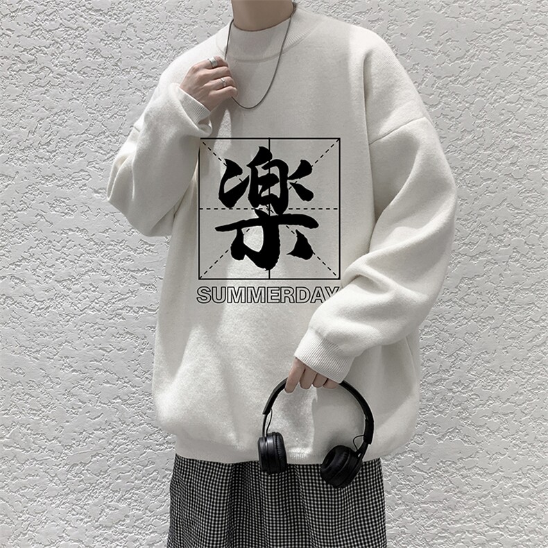 控68半高领毛衣男士大码针织衫男毛线衣男M18197-P45加绒款-P65,男装针织衫/毛衣,电商A040