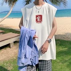 量大图低自动【有货】纯棉背心HD019-1-BX2560-P20，男装背心/马甲，电商019-1