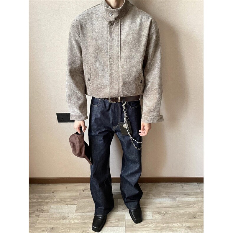 【有货】CLBJK956CC-特P85树纹肌理千鸟格内里哈灵顿夹克外套,男装夹克,星座1007（原301D）