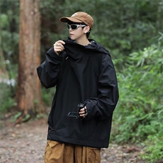 连帽冲锋衣外套男高街套头工装夹克运动机能风户外登山服CW12-P60，男装夹克，星座1008