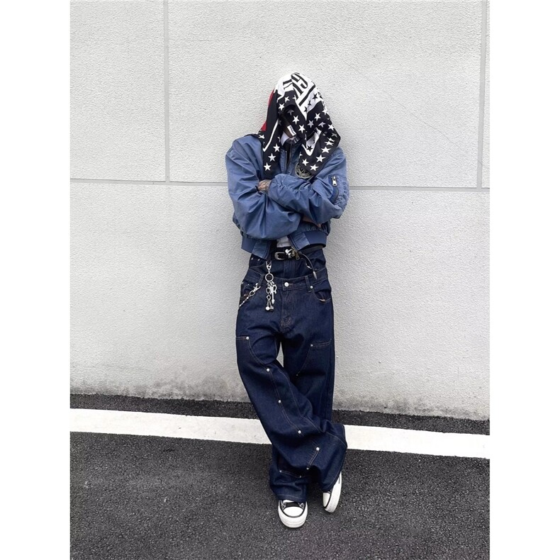 时尚慵懒日系原宿文艺简约新款ins流行潮流牛仔裤气质百搭,男装牛仔裤,星座516A