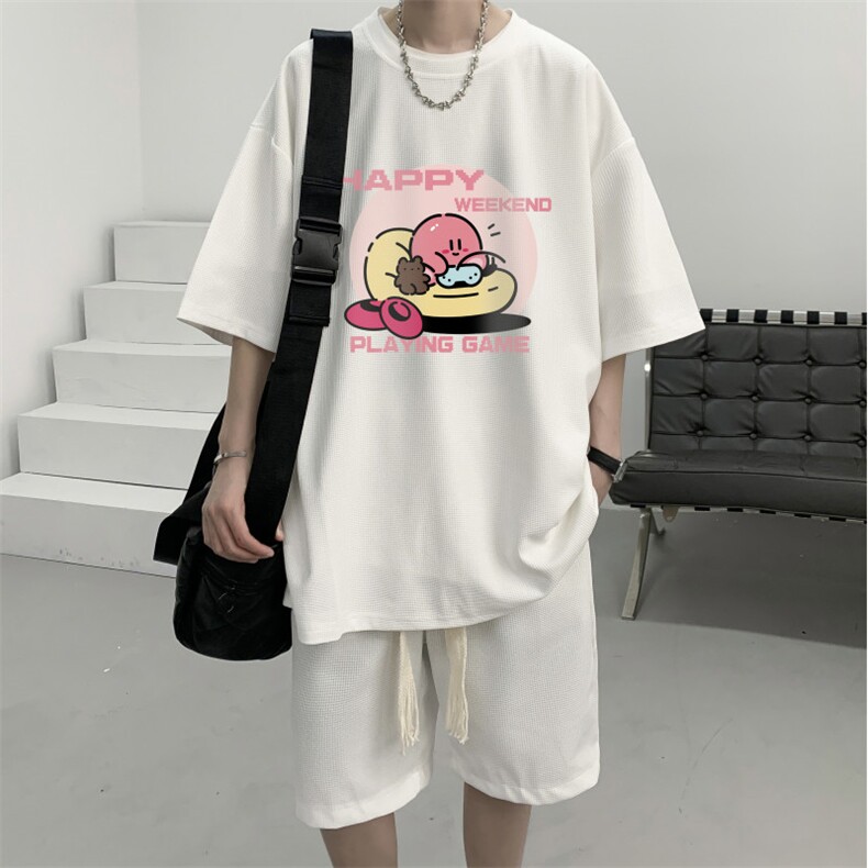 运动短袖t恤套装休闲两件套一套 HZ84313-P44图片