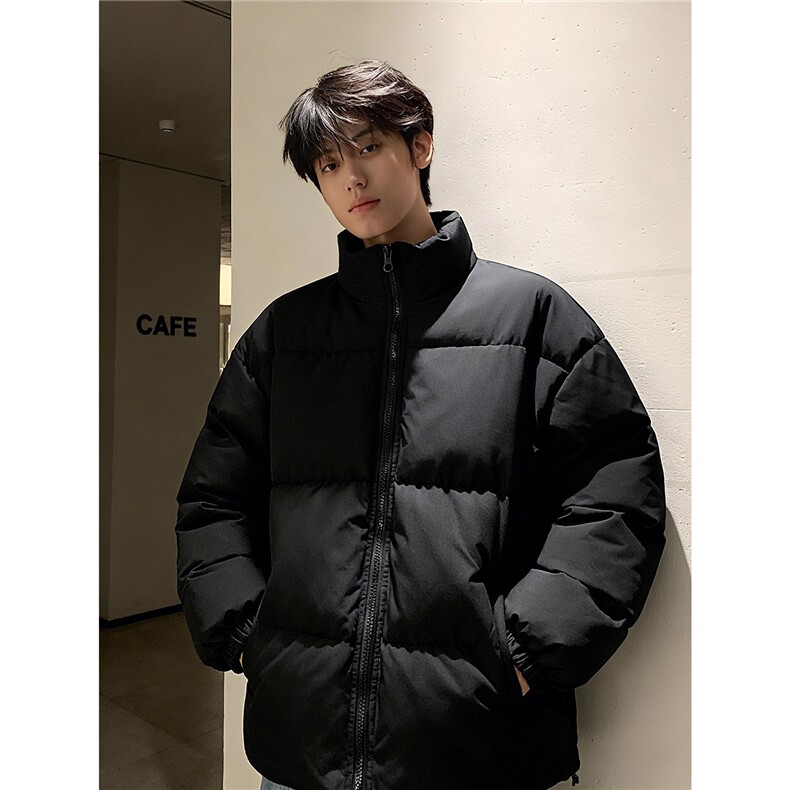 羽绒棉服男冬季加厚立领短款面包服防寒保暖棉衣情侣款外套J2202,男装棉衣,星座516A