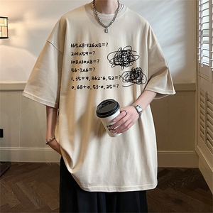 抖音得物二开现货供应220克夏装重磅美式高街宽松短袖t恤MT59