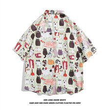 四季打底衬衫夏季夜店衬衫花季沙滩外套学生CS1152P25，男装衬衫，星座301D-5(原星座1415）