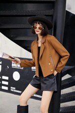 拼接短款外套，其它，博内歌特