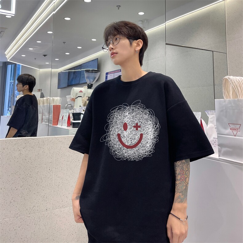 量大优！供视频！港风华夫格短袖T恤半袖男HT213-特P18,男装T恤,电商B367