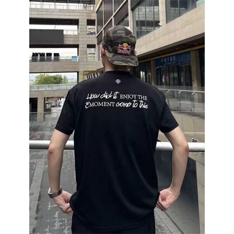 黑色修身显瘦小领口t恤男夏季健身运动正肩短袖cleanfit内搭半袖图片
