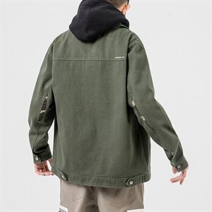 2019冬季新款日系大码男潮流牛仔加绒加厚外套棉衣J9621-P95图片