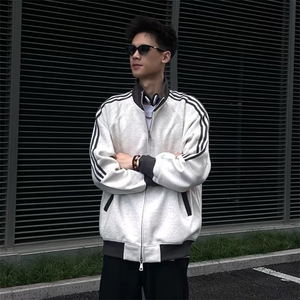 抖音得物高品质 美式高街重磅结构设计拼接织带立领卫衣外套 CM42图片