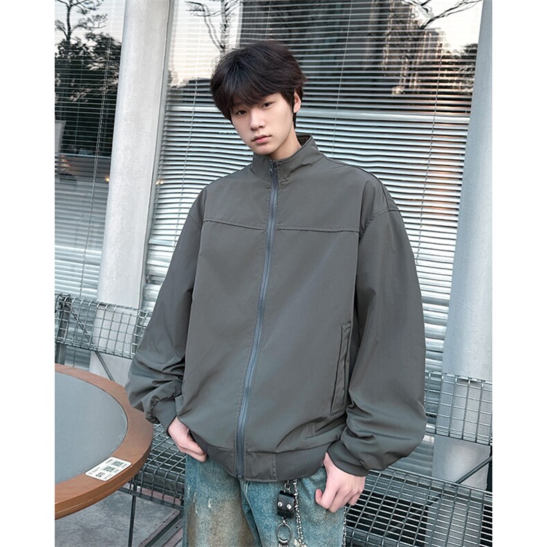 美式飞行员夹克男春秋高级感痞帅工装外套立领棒球服JK06713-P65,男装夹克,星座308B-1
