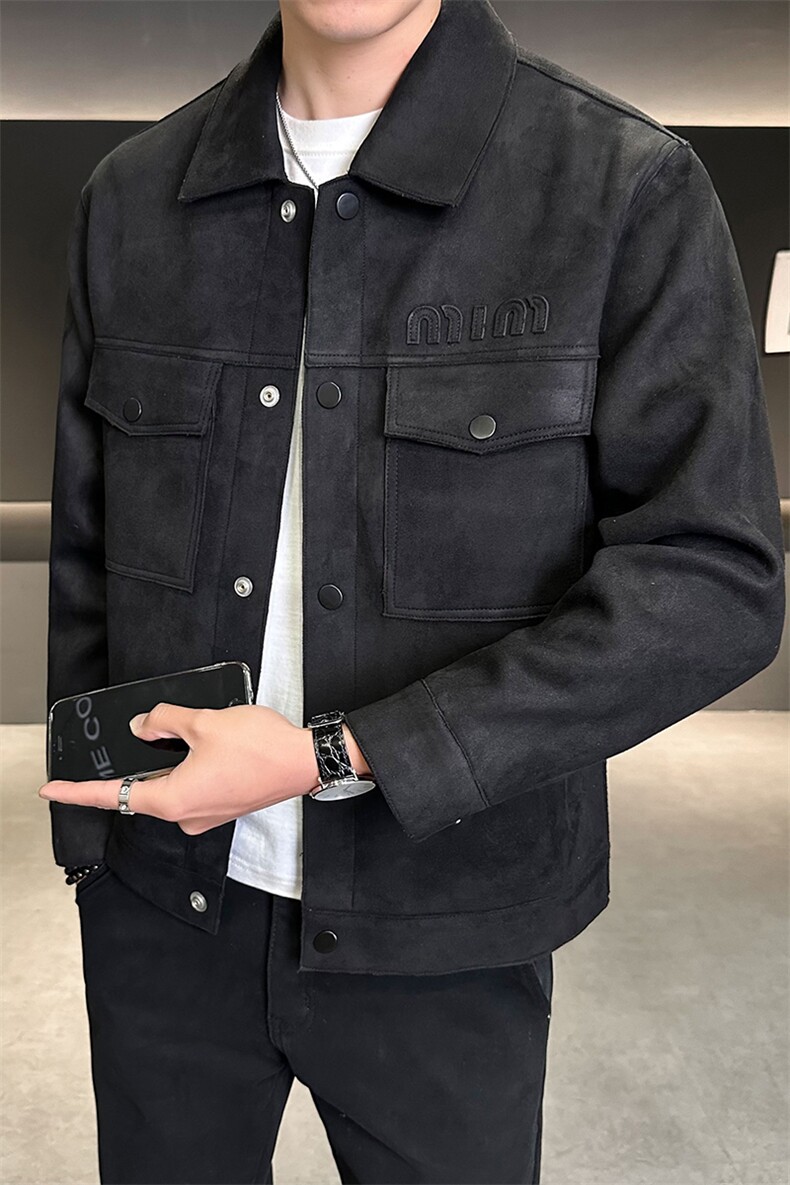 新款外套男鹿皮绒男装夹克时尚休闲百搭衣服C317-JK9519-P145,男装夹克,电商C317