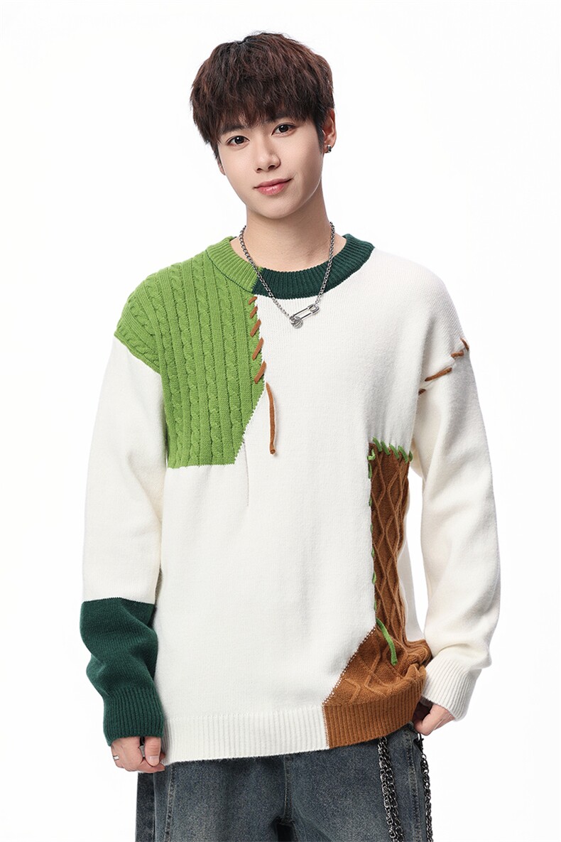 【新品】2025秋冬男士时尚休闲百搭针织毛衣潮流-M1001-P35,男装针织衫/毛衣,星座1105-1