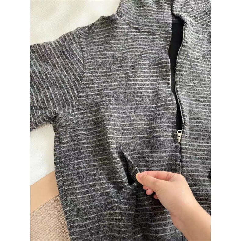 706-WY6747-P68秋季美式条纹连帽卫衣情侣宽松开衫外套潮,女装短外套,星座706-1