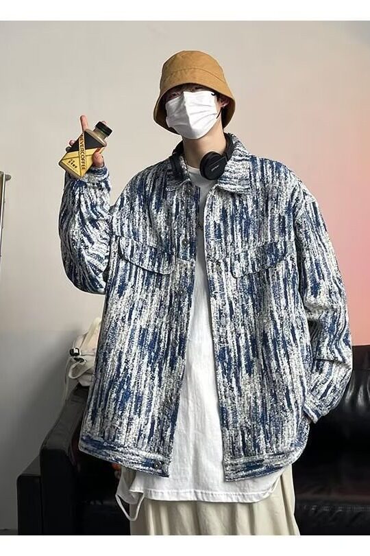 小香风外套男士秋冬季宽松潮牌上衣服男生秋冬款痞帅休闲工装夹克,男装夹克,星座218-1（原230）
