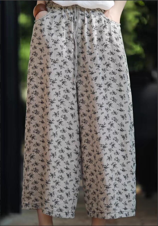 2025年中腰系绳宽松八分裤子，女装休闲裤，鑫萬耀羊绒