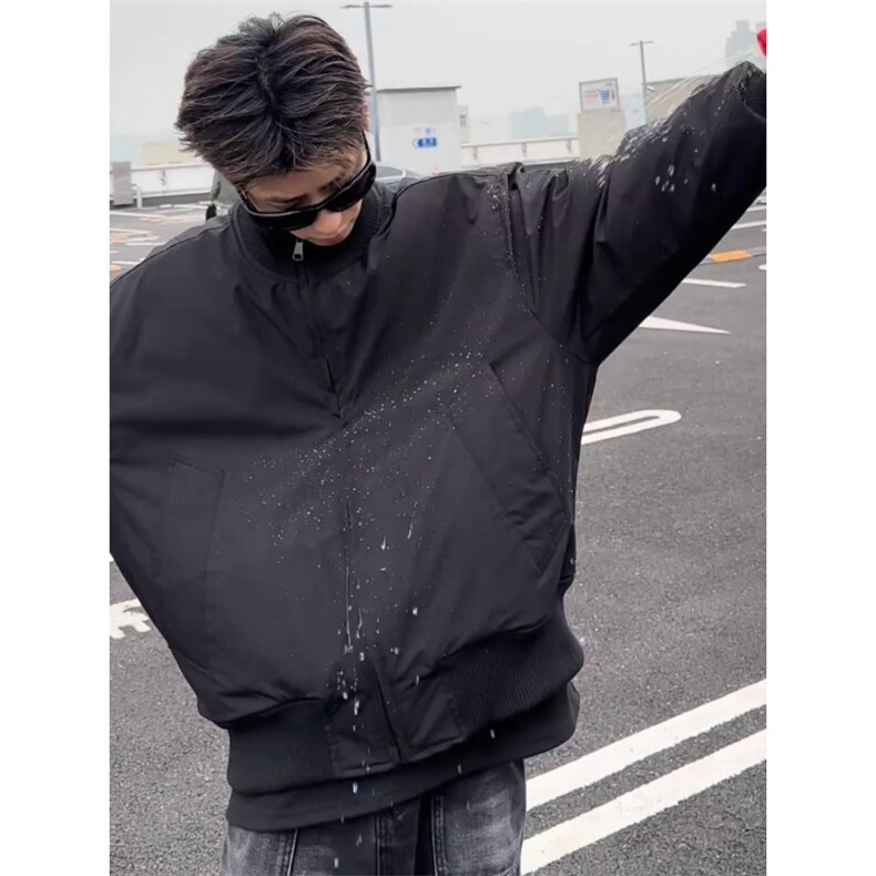 美式飞行夹克棉服男冬季短款廓形立领棉衣高级感痞帅cleanfit外套,男装夹克,星座506A