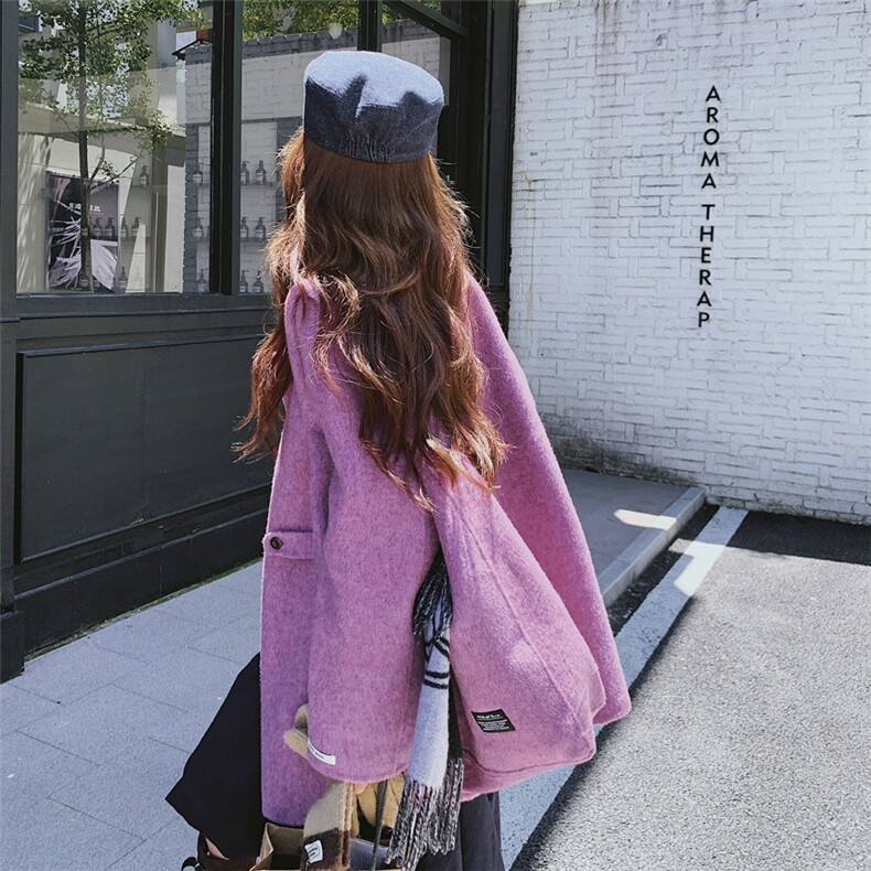 【现货】紫色双面呢配包包2C137-8258-P285-K418,女装毛呢外套,2C137