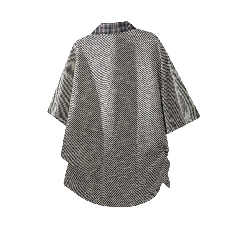 夏季美式潮牌格子内衬翻领舒适亲肤宽松大码POLO衬衫PL702-P45,男装Polo衫,电商B306