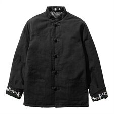 2020冬季新款男装中国风仙鹤刺绣外套加厚夹棉棉衣M06-P100特，男装棉衣，电商B277(原6028)