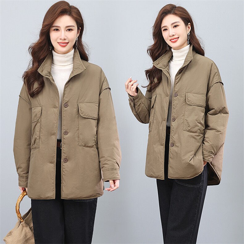 2023秋冬新款单排扣保暖棉衣，女装棉衣/棉服，小林双子