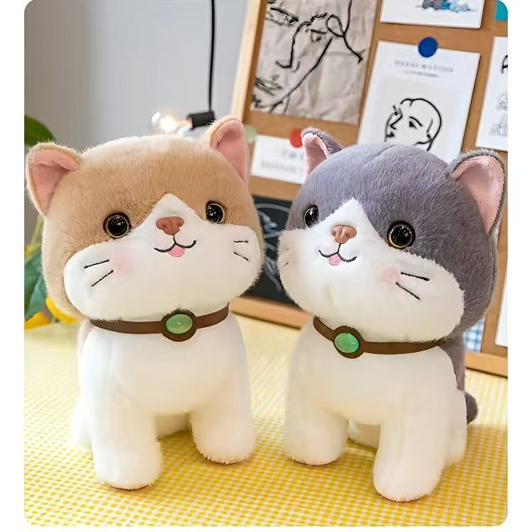 可爱小猫咪公仔最萌毛绒玩具睡觉玩偶（整袋起售），杨坤毛绒玩具厂