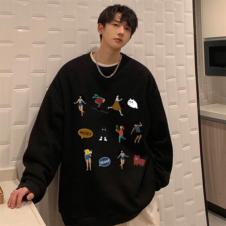 圆领卫衣男大码加厚长袖t恤男2024春S6303-P28,男装卫衣,电商A040