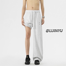 美式休闲宽松挺括舒适卫裤垂感柔顺潮流X1560特批3568，男装休闲裤，星座718