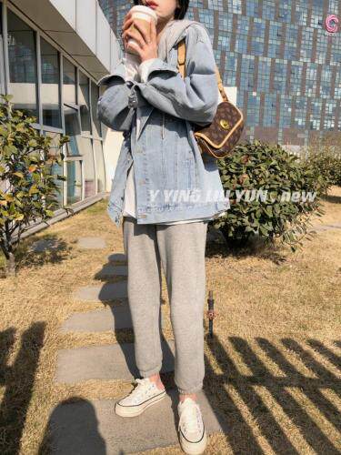 韩版带帽牛仔外套，女装，迎盈柳韵