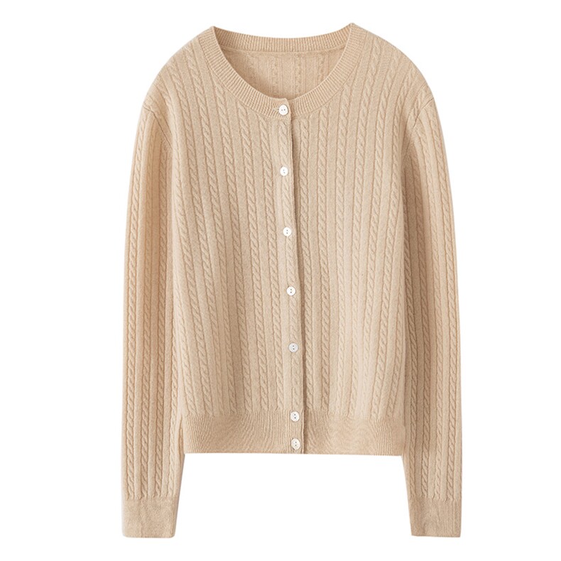 2025年秋季新款十二针麻花纹针织羊绒衫时尚休闲通勤百搭，女装羊绒衫，博友羊绒