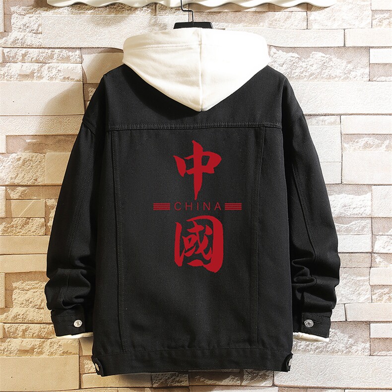 牛仔夹克男大码牛仔外套男茄克NJ77198-P60加绒款-P75,男装夹克,电商A040A