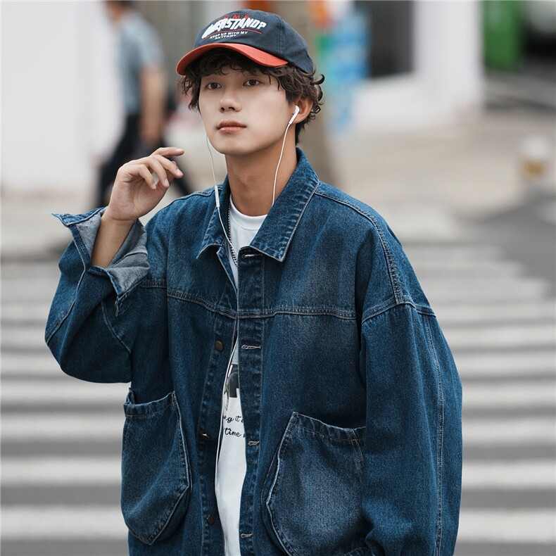 2025新款男士水洗工装大口袋牛仔潮流外套上衣N9002/P105,男装工装外套,星座202