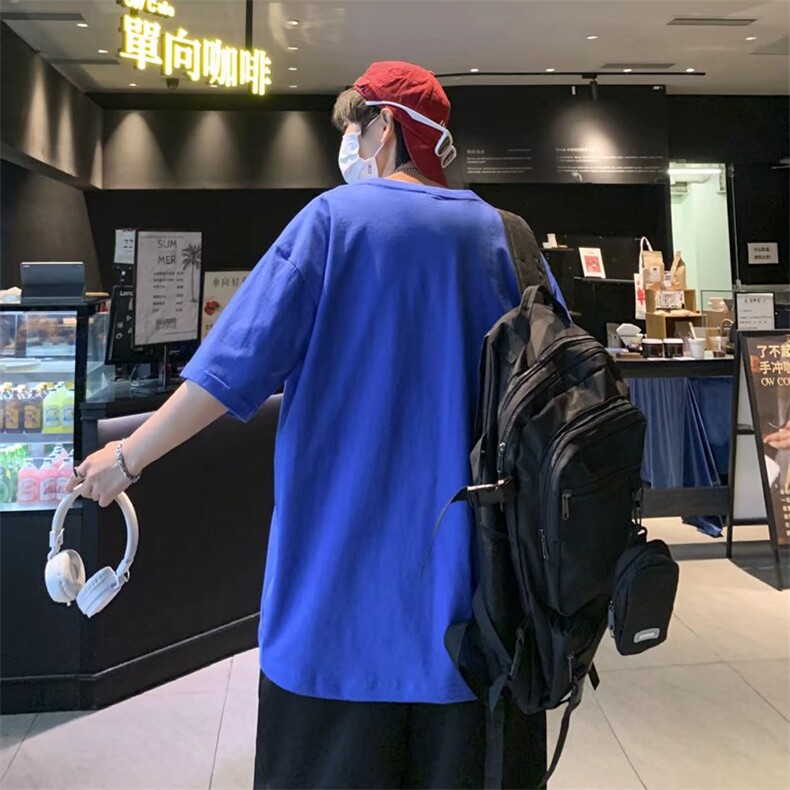 潮男t恤ins潮流港风短袖设计感小众简约JC40P32,男装T恤,星座1116-2