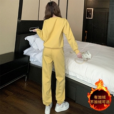 女春秋新款韩版时尚宽松显瘦圆领卫衣卫裤两件套，女装套装/套裙，江南